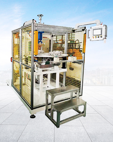 壓縮機(jī)殼體支架四工位自動凸焊機(jī)