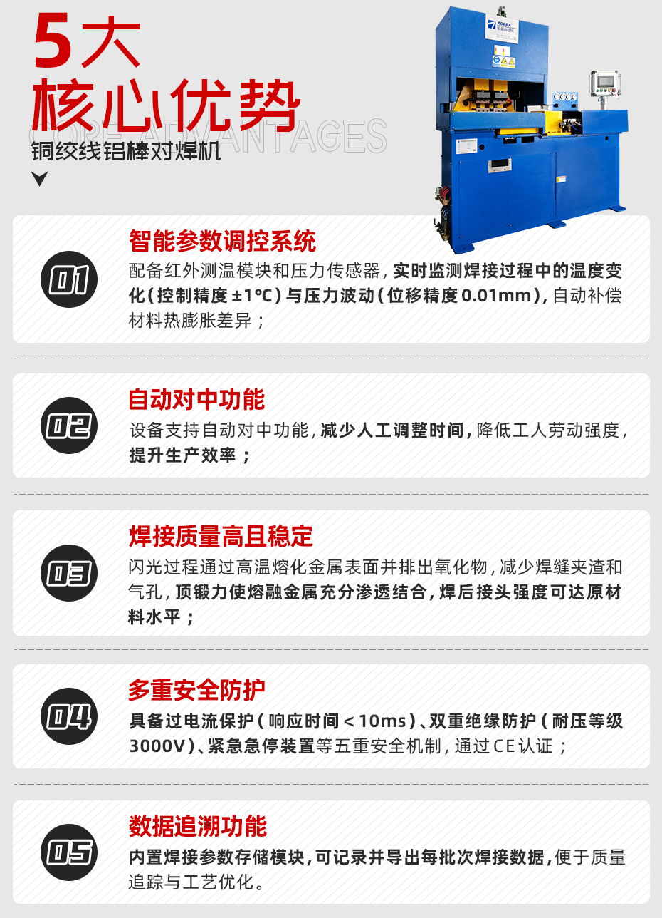 銅絞線鋁棒對焊機詳情核心優(yōu)勢