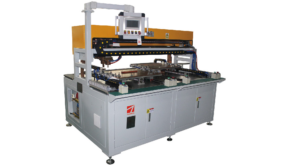 龍門式雙工位面板與加強(qiáng)筋自動點凸焊機(jī)