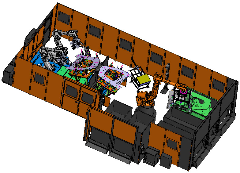 汽車門環(huán)點(diǎn)焊機(jī)方案布局